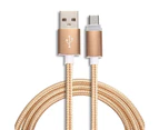 1/2/3M Micro USB Data & Sync Charger Charging Cable Cord for Android Phone-Gold