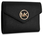 Michael Kors Greenwich Medium Envelope Trifold Wallet - Black