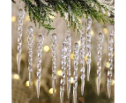 12Pcs Clear Acrylic Crystal Icicles Christmas Tree Hanging Christmas  Decoration