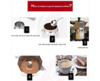 3-Cup Stovetop Espresso Maker Moka Pot Cafetera Percolator Cafe Coffee Pot Aluminum Italian Style Cuban Coffee Maker for Gas or Electric Stove Black