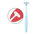 Portable Soft Tongue Scraper Brush Deep Cleaning Odor Remover Oral Health Care-Blue
