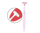 Portable Soft Tongue Scraper Brush Deep Cleaning Odor Remover Oral Health Care-Pink