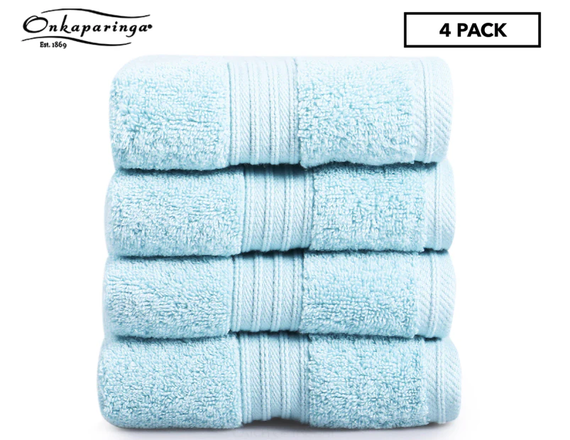 Onkaparinga Ultimate Plush Hand Towel 4-Pack - Porcelain Blue