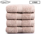 Onkaparinga Ultimate Plush Hand Towel 4-Pack - Mocha