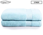 Onkaparinga Ultimate Plush Bath Sheet 2-Pack - Porcelain Blue