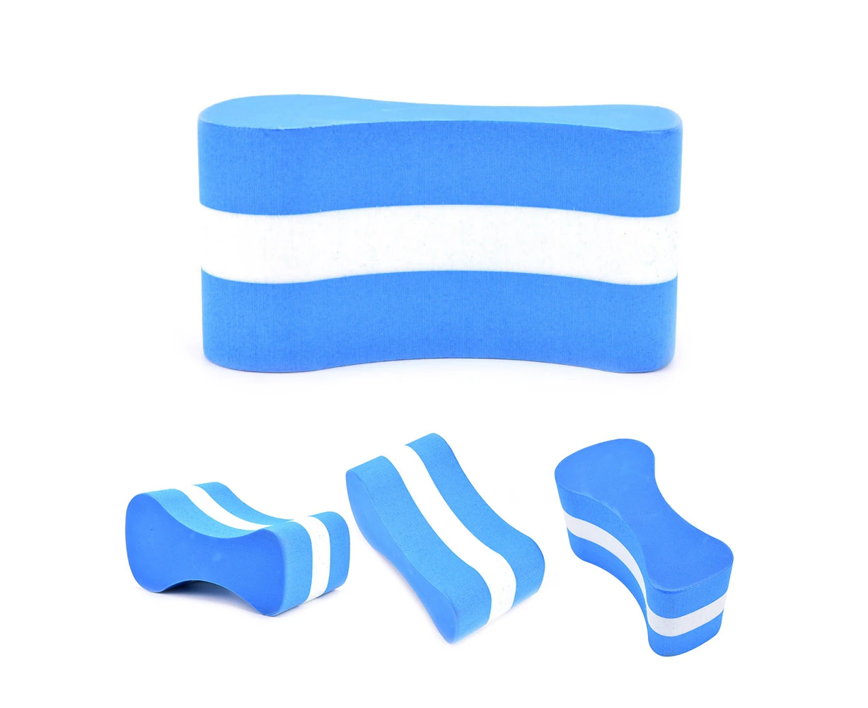 Foam Pull Buoy EVA Float Kick Legs Board Kids Adults Pool Swimming Safety Training-Blue+White