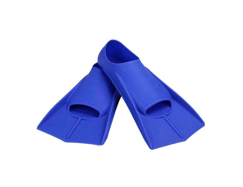 1 Pair Swimming Flippers Diving Snorkeling Surfing Swim Soft Silicone Foot Fins-Blue XS
