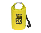 5/10/15/20/30L Outdoor Lightweight Swimming Waterproof Camping Rafting Dry Bag-Yellow 10L