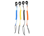 Windsurfing Surfboard Paddle Board Leash Surfing Coiled Ankle Foot Leg Rope-Orange
