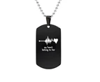 My Heart Belong to Him/Her Letters Titanium Steel Pendant Chain Couple Necklace