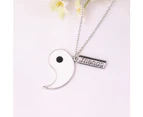 Party Silhouette Chart Pendant Necklace Women Men Jewelry Valentine's Day Gift-Silver