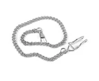 Unisex Vintage Alloy Pocket Watch Link Chain Necklace Jewelry Gift Decor-Silver