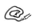 Unisex Vintage Alloy Pocket Watch Link Chain Necklace Jewelry Gift Decor-Black