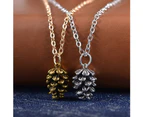 Vintage Women Cute Pine Cone Shape Pendant Thin Chain Necklace Jewelry Gift-Antique Silver