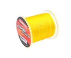 300M 6LB-100LB PE Weave 4 Strands Braided Outdoor Sea Fishing Line Rope Tool-Yellow 1.5