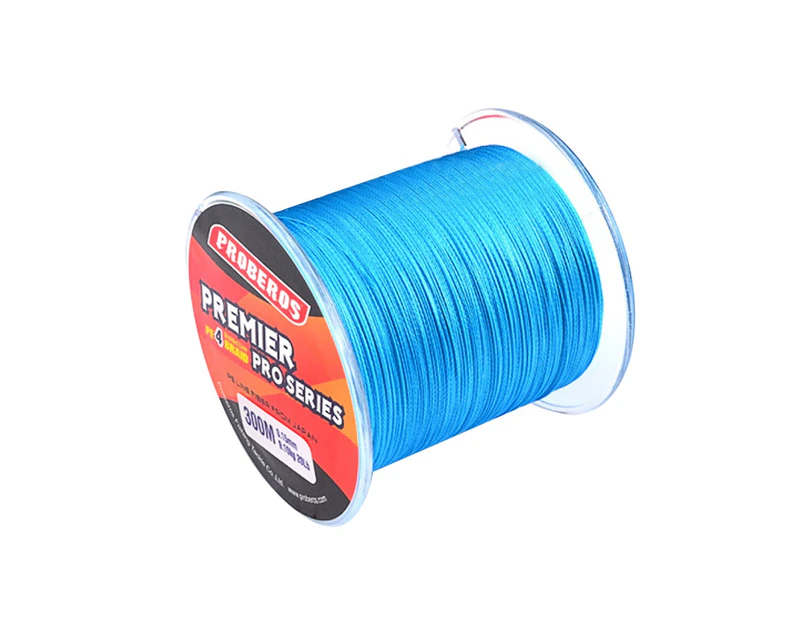 300M 6LB-100LB PE Weave 4 Strands Braided Outdoor Sea Fishing Line Rope Tool-Blue 6