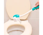 Long Handle Reach Wiper Self Wipe Holder Toilet Paper Tissue Grip Assist Device-White