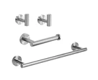 4Pcs/Set Toilet Paper Holder Wall-Mounted Versatility Stainless Steel Towel Toilet Hanging Rod for Bathroom-Wiredrawing