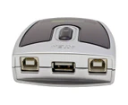 ATEN US221A   2 Port Peripheral Switch USB  Enables 2 Computers To Share 1 USB Devices   2 PORT PERIPHERAL SWITCH