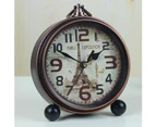 Retro Vintage Silent Battery Operated Desk Clock Office Home Living Room Decor-3#