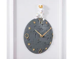 Decorative Wall Clock Ornamental Creative Astronaut Moon Hanging Clock Household Supplies