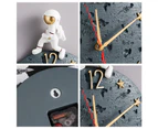 Decorative Wall Clock Ornamental Creative Astronaut Moon Hanging Clock Household Supplies