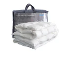 Dreamz 700GSM All Season Goose Down Feather Filling Duvet in Single Size - White