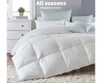 Dreamz 700GSM All Season Goose Down Feather Filling Duvet in Single Size - White