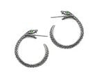 Alchemy Gothic Sophia Serpent Earrings Ancient Snake Pewter Surgical Steel Posts