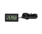 Digital LCD Display Indoor Temperature Humidity Meter Thermometer Hygrometer-Black - Black