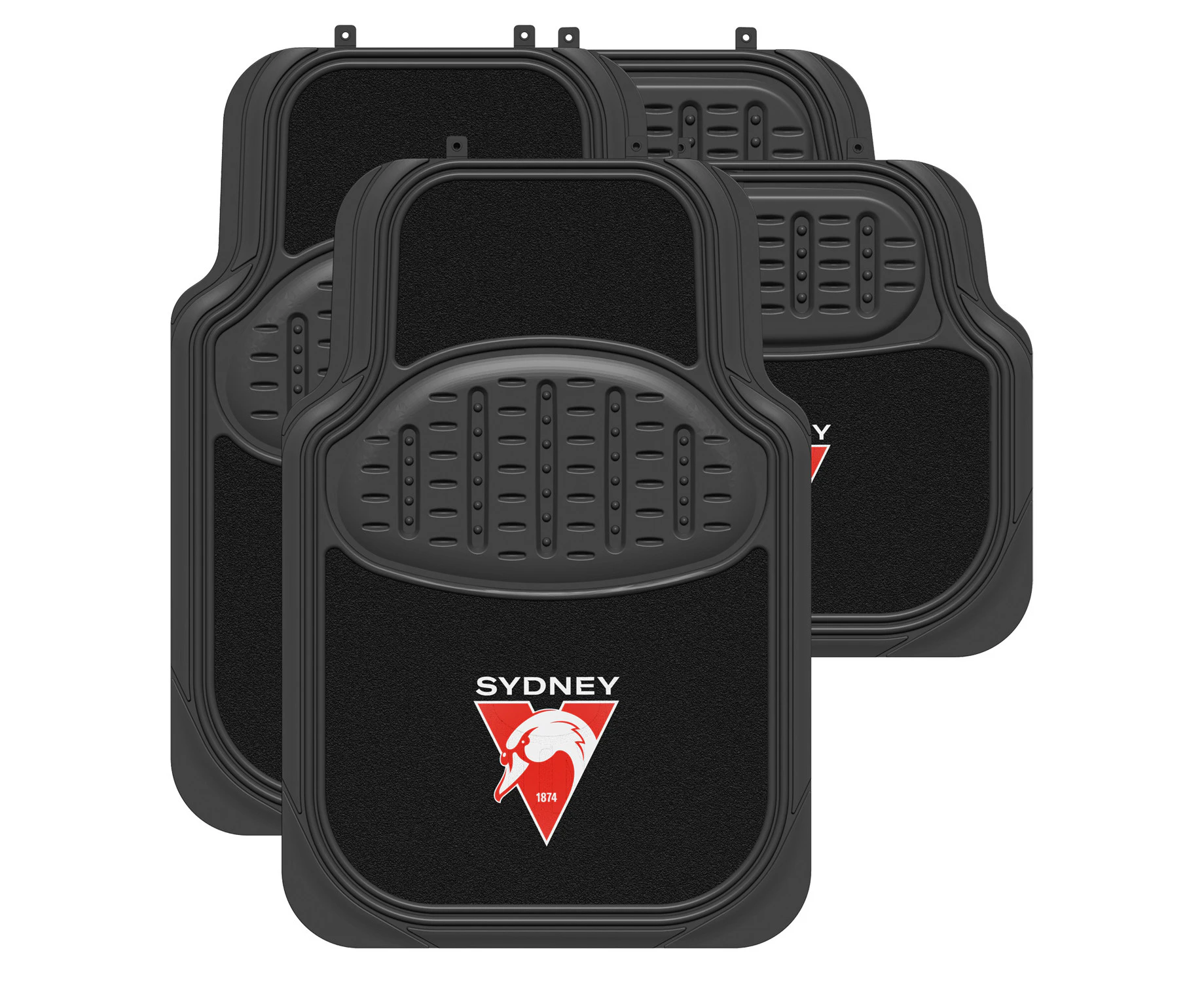 SYDNEY SWANS Official AFL Universal Rubber Car Floor Mats Carpet