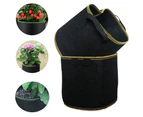 Grow Bag Ventilation Long Lasting Oxidation Resistance Breathable Plant Growing Container for Balconies-Black - Black
