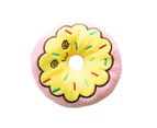Stuffed Dog Toy Donut Shape Relieve Boredom Playing Toy Pet Toys Plush Squeaky Toy Dog Toy-Pink