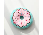 Stuffed Dog Toy Donut Shape Relieve Boredom Playing Toy Pet Toys Plush Squeaky Toy Dog Toy-Blue