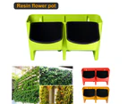 Plastic Stackable Wall Hanging Planter Plant Grow Bag Flower Basket-Yellow 2 - Yellow 2