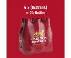 Carlton Draught Beer Case 24 x 375mL Bottles