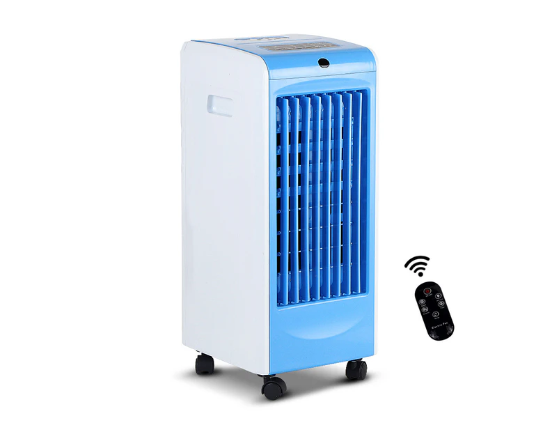 Devanti 2L Evaporative Air Cooler w/Reomote ControlPortable Fan Water Cool Mist Conditioner Humidifier Blue