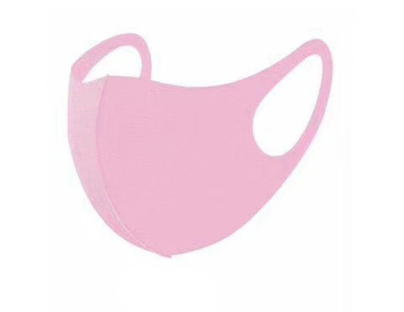Black neutral single layer reusable and washable polyester mask - Adult pink