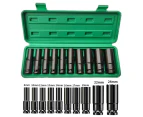Oweite 10Pcs 1/2" Drive Deep Impact Socket Set Metric Garage Tool For Wrench Adapter Hand with Hard Storage Box