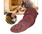 Youngly 10pcs 125mm Hook & Loop Abrasive Sand Paper 5 inch red Sanding Disc with 8 holes Grits 1200 available Sandpaper