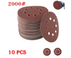 Youngly 10pcs Sanding Discs Sandpaper Sand Sheets Grit 2000 Sanding Disc Polish Sanding Pad for Woodworking Polishing Tools