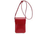 Crossbody Purse Large Capacity Waterproof Faux Leather Flap Cross-body Bag Women Key Phone Handbag Birthday Gift-Red