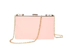 Crossbody Bag Transparent Square Solid Storage Acrylic Multipurpose Messenger Bag for Outdoor-Pink