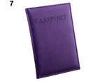 Chic Journey Faux Leather Travel Passport Holder Protector Case Cover Wallet-Rose Red