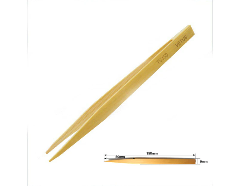 VETUS High Quality Bamboo Tweezers TV150 Non Magnetic Non Conductive Anti-Static