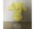 New Winer Dog Clothes Pure Design Cat Dog Hoodie Autumn Winter Dog Coat Jacket Puppy Chihuahau Pet Apparel Ropa Perro Pug - Yellow