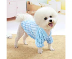 Cute Pet Clothes Soft Puppy Kitten Pet Coats For Small Medium Dogs Cats Warm Winter Dog Cat Jacket Clothing Chihuahua XS-2XL - Blue