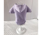 New Winer Dog Clothes Pure Design Cat Dog Hoodie Autumn Winter Dog Coat Jacket Puppy Chihuahau Pet Apparel Ropa Perro Pug - Purple