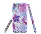 For iPhone SE 5G (2022)/SE (2020)/8/7 Case Tough Protective Cover Flower Swirls