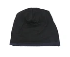 Autumn Winter Unisex Hat Solid Color Warm Relaxed Fit Hip Hop Plush Beanie Cap for Outdoor-Black